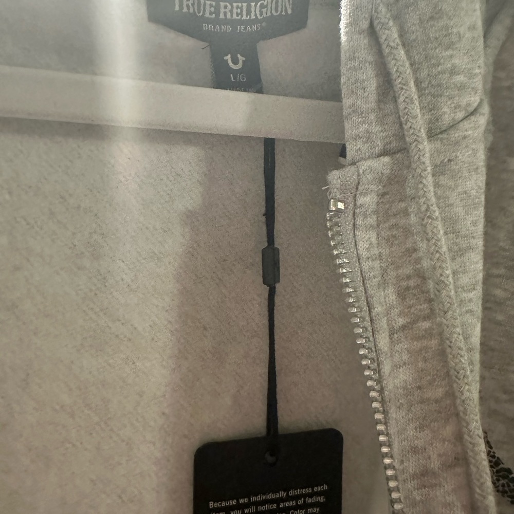 True Religion Limited edition gray zipper hoodie - Picture 3 of 6